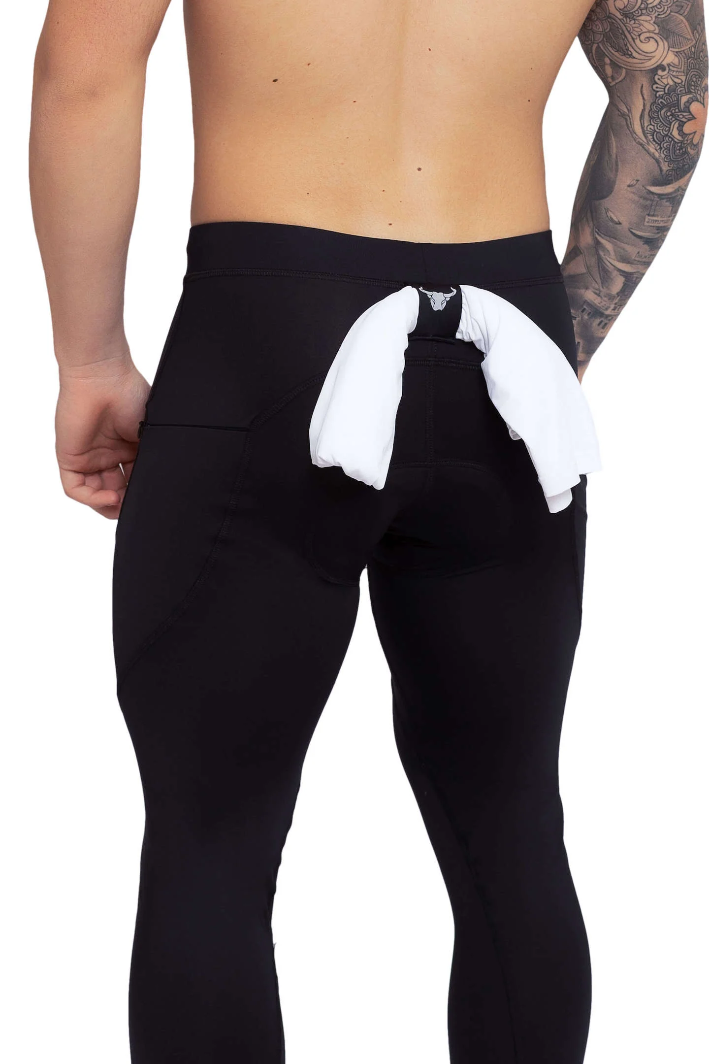 Black/Black Biker Tights (Seat Pad) - Image 4