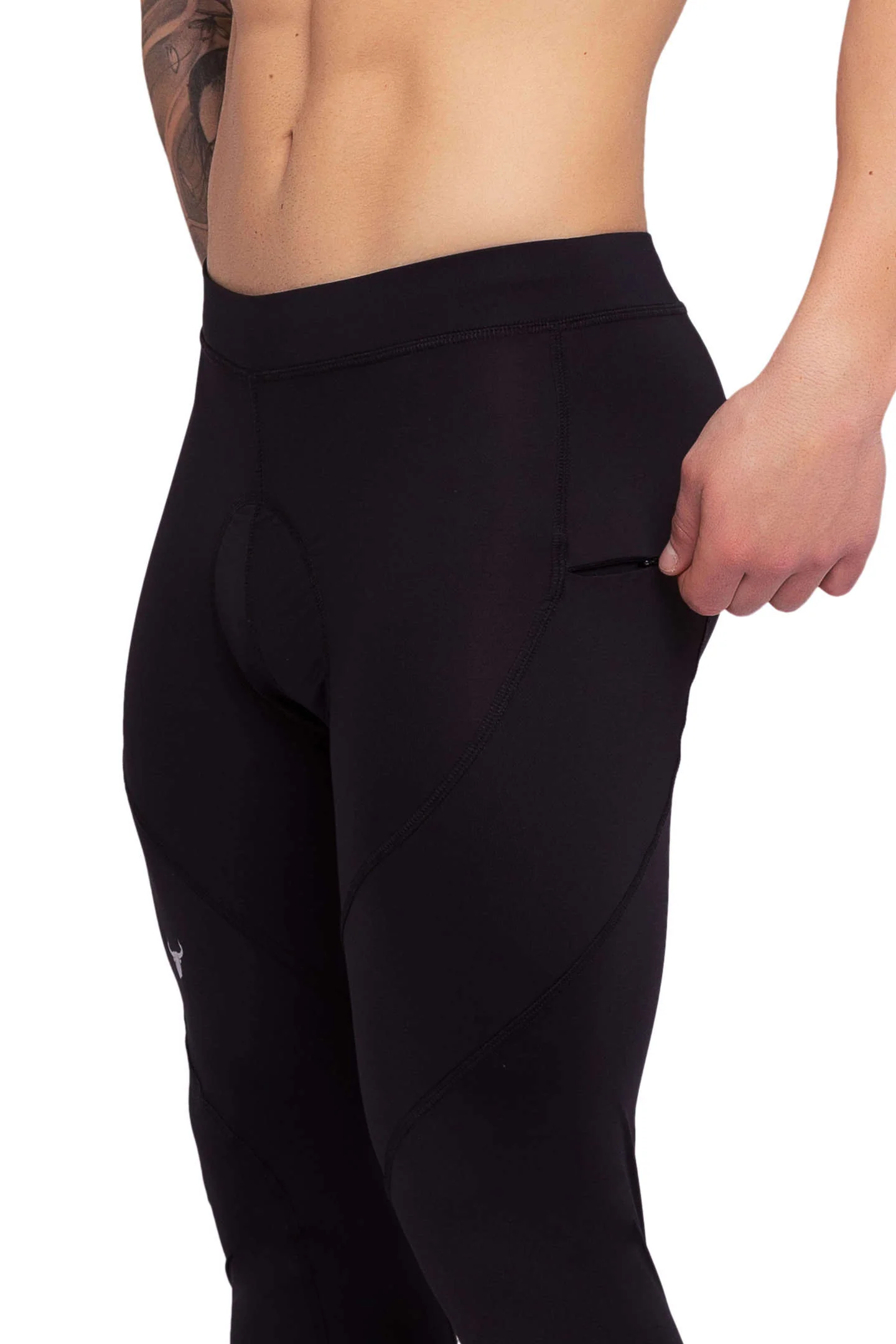 Black/Black Biker Tights (Seat Pad) - Image 5