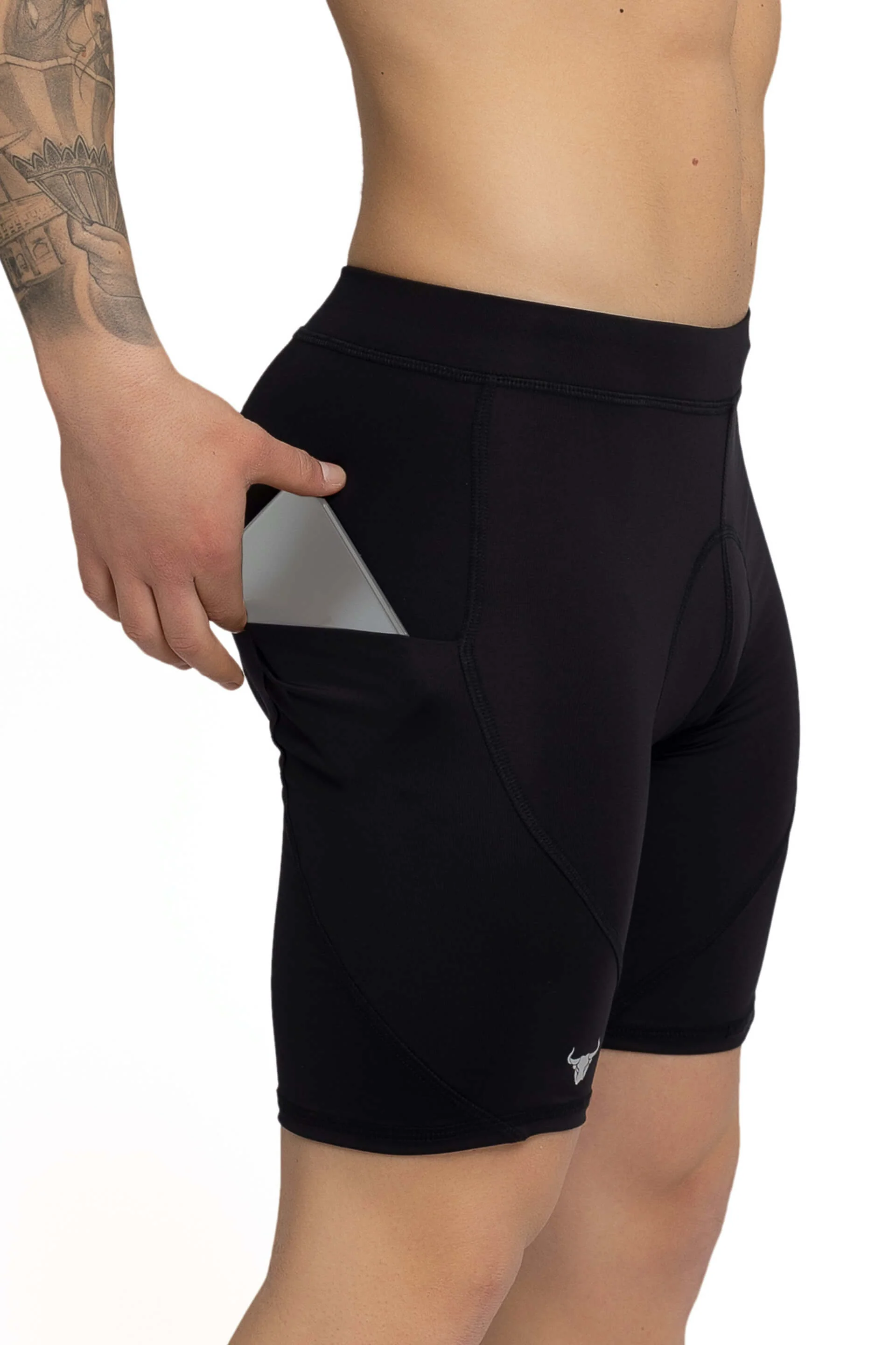 Black/Black Biker Shorts (Seat Pad) - Image 3