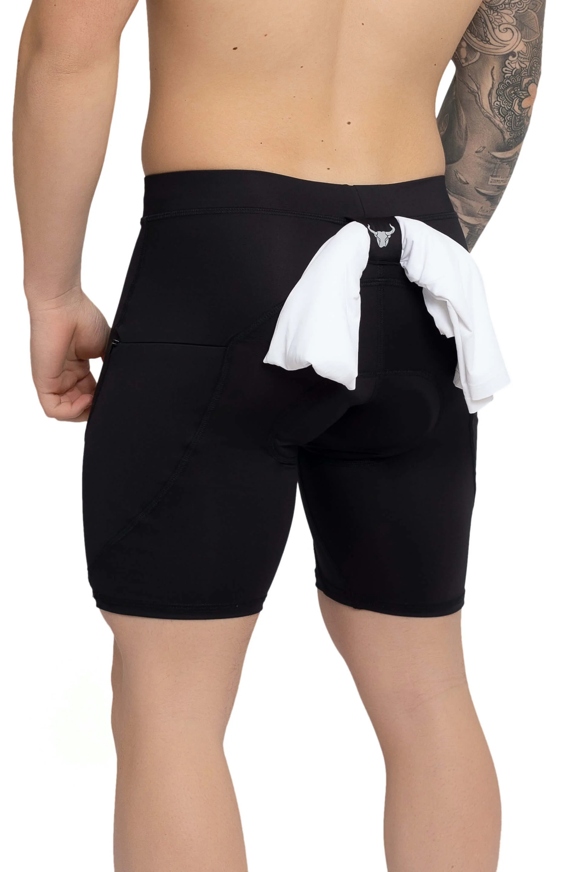 Black/Black Biker Shorts (Seat Pad) - Image 4