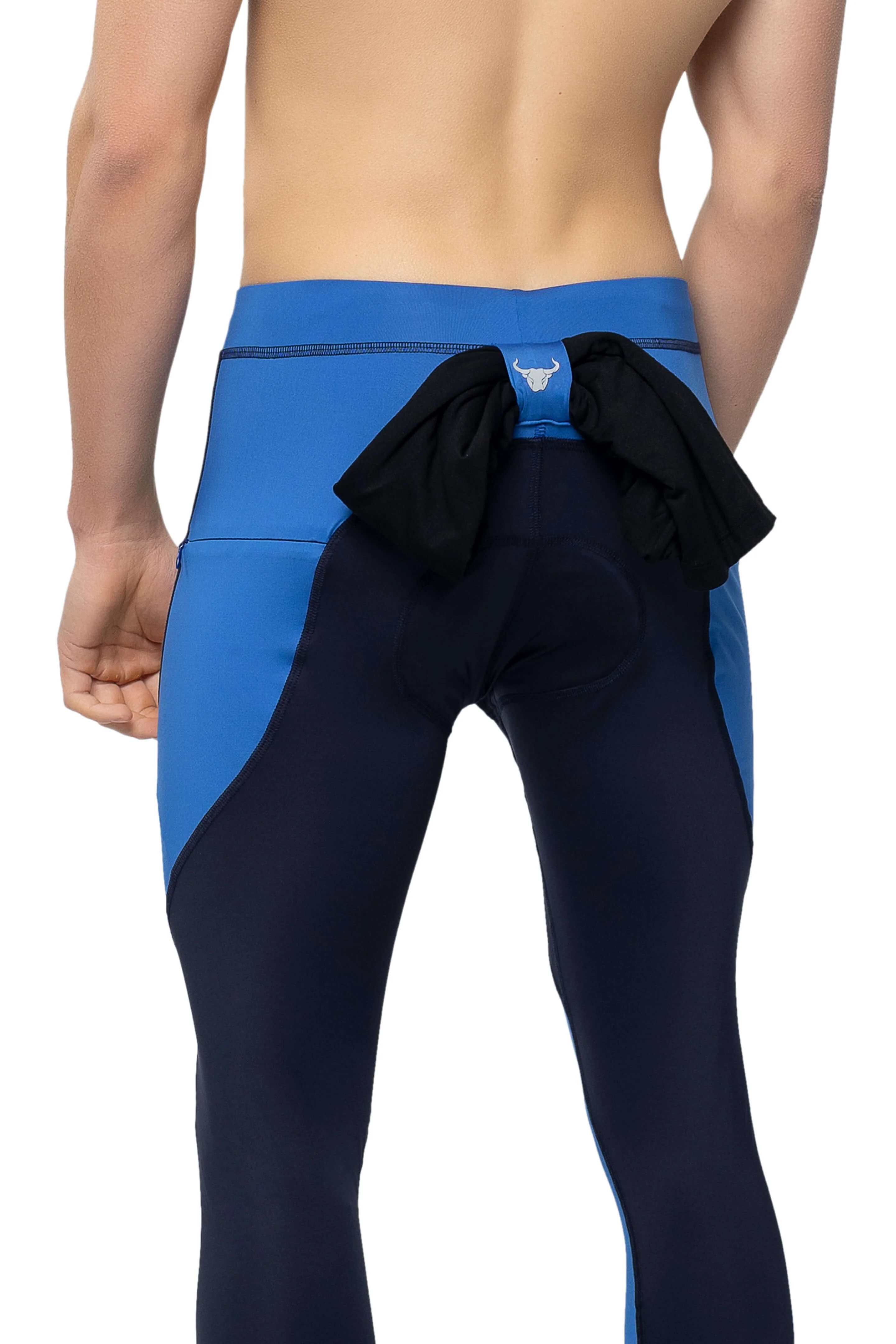 Navy/Blue Biker Tights (Seat Pad) - Image 4