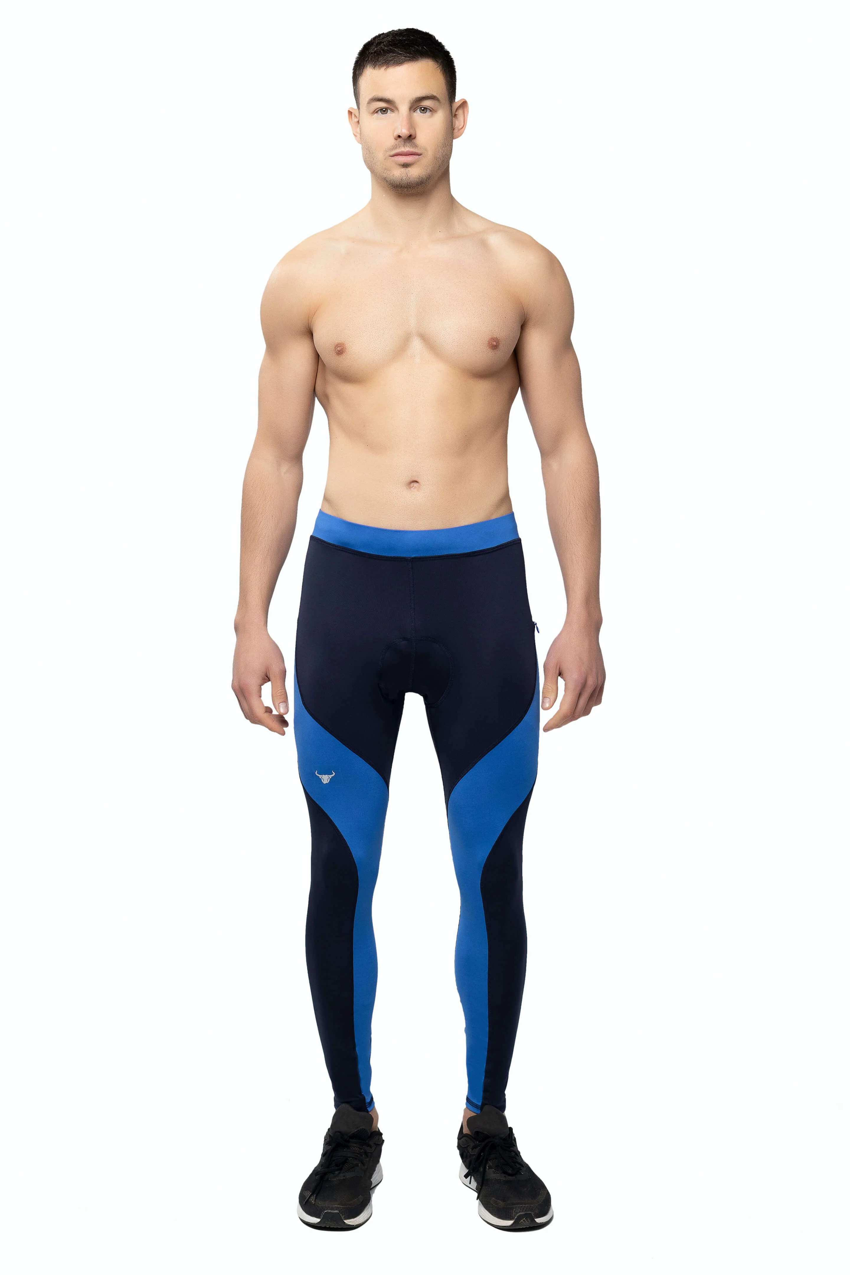 Navy/Blue Biker Tights (Seat Pad) - Image 7