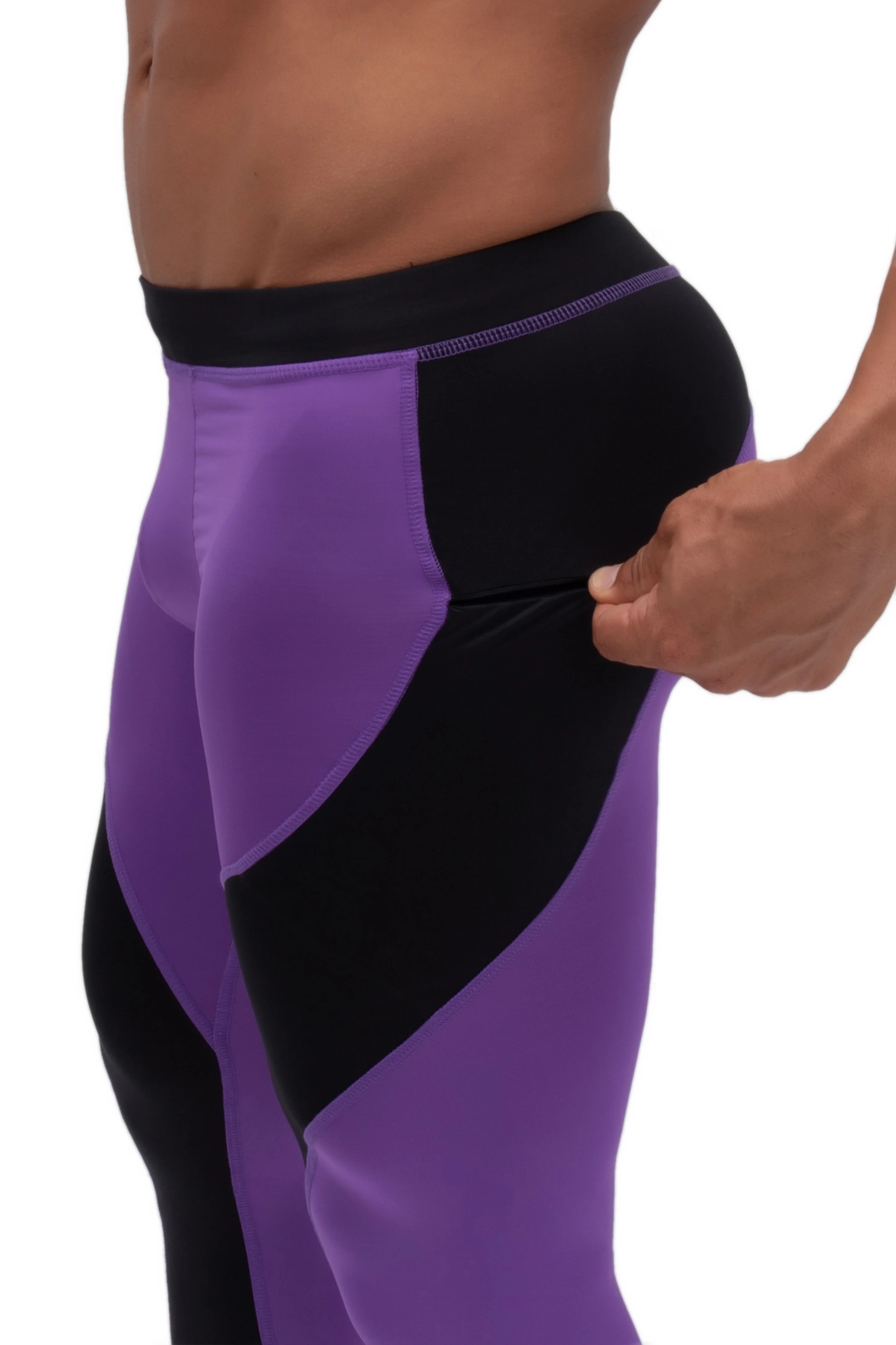 Purple/Black Meggings - Image 4