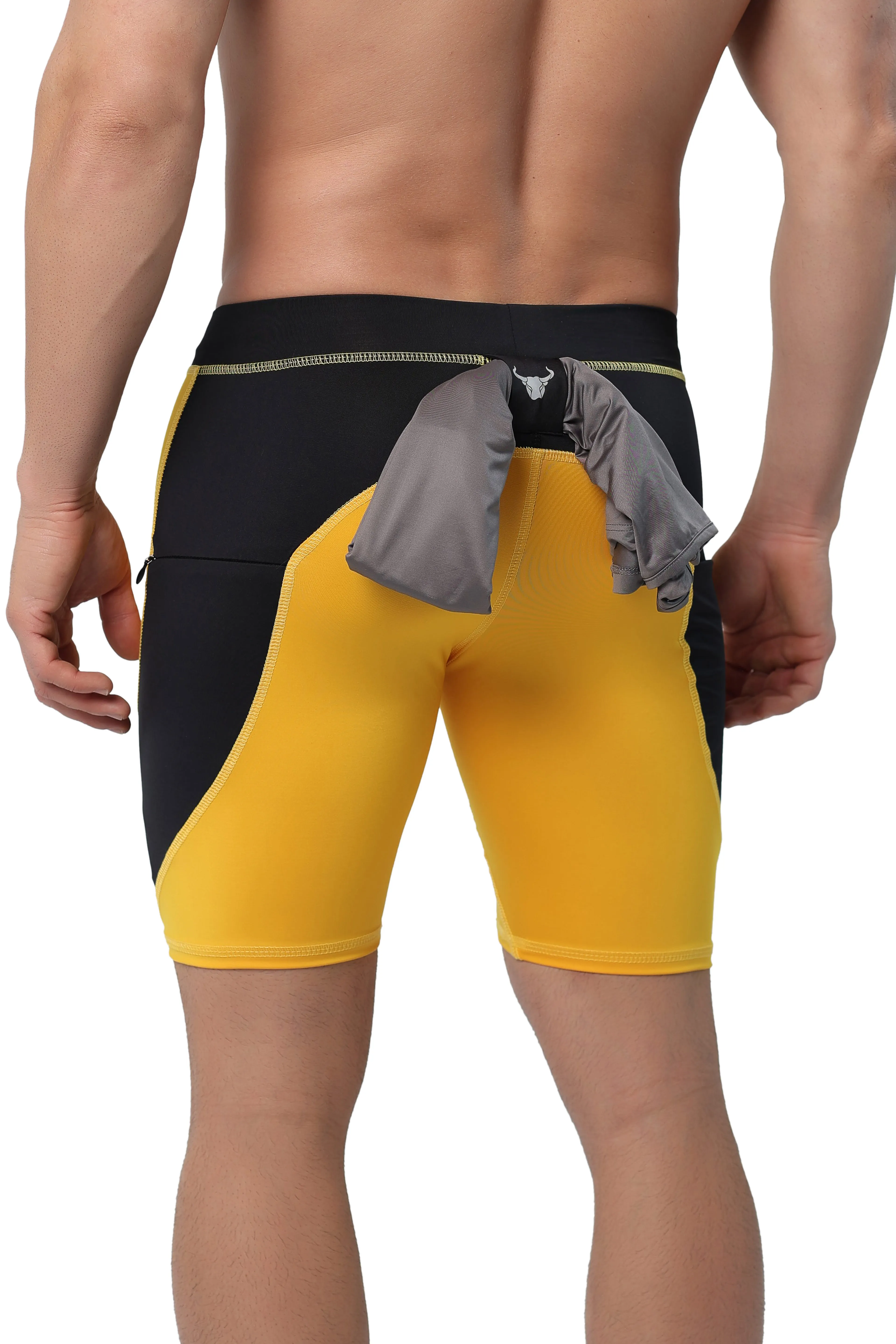 Yellow/Black Shorts - Image 3